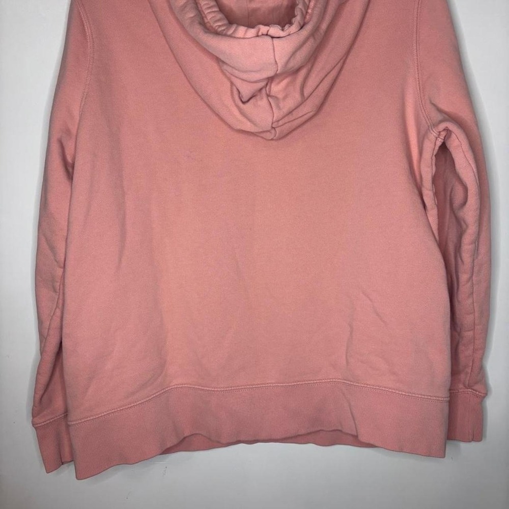 Adidas pink/peach hoodie with white logo Size M - Picture 2 of 3